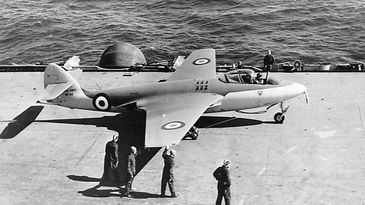 Sea Hawk F1 on Hms Eagle.jpg